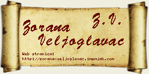 Zorana Veljoglavac vizit kartica